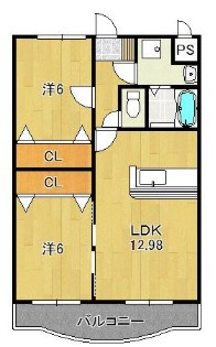 ドミールパレス櫛原の間取り