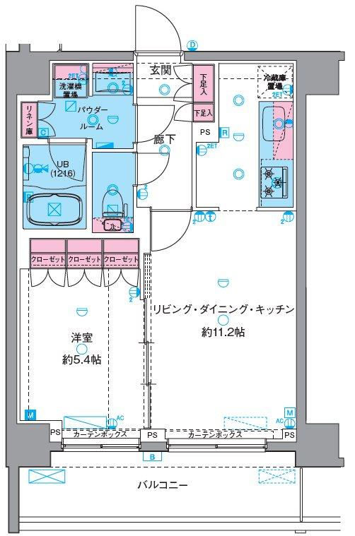 GENOVIA南千住Ⅵskygardenの間取り
