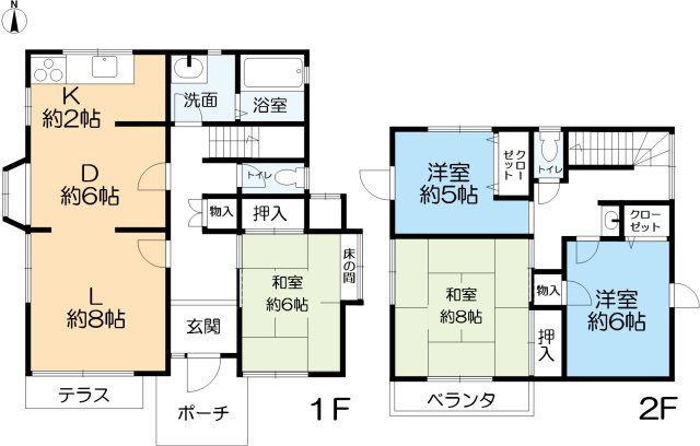 小束山2丁目貸家の間取り