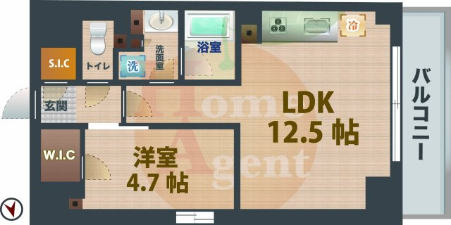 【間取り】 | AIFLAT杉並高井戸 | 1LDKのお部屋です。