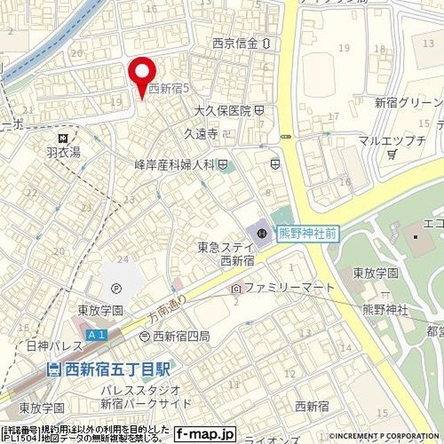 プレール・ドゥーク西新宿Ⅱの地図