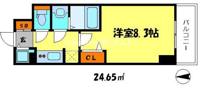 スワンズシティ大手前ソレイユの間取り