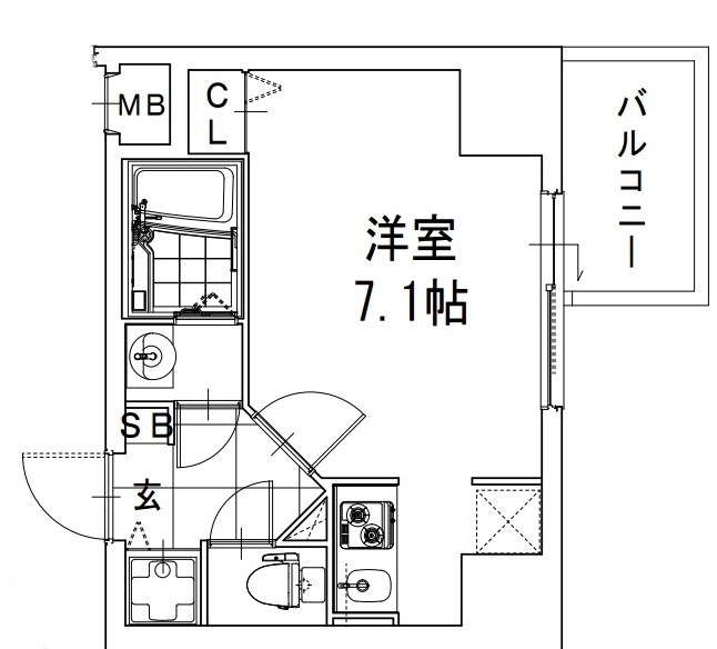 S-RESIDENCE難波Brillerの間取り