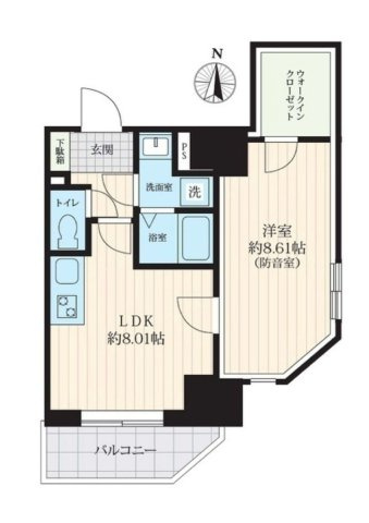 プライムブリス森下スタジオの間取り