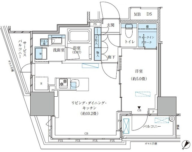 【間取り】 | パークアクシス五反田スカイタワー