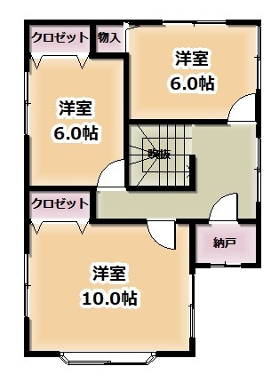 【間取り】 | 米沢市大字舘山　二階建て中古住宅 | ２階