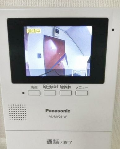武蔵関マンション３号棟のセキュリティ|モニター付きインターホンです。