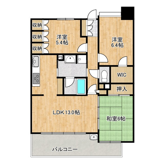 【間取り】 | ジュネス泉佐野コンドミニオ