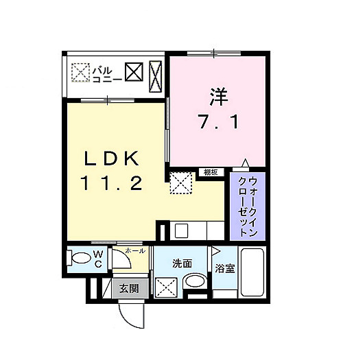 シャルマン唐橋南Ⅱの間取り