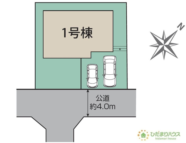 【区画図】 | 牛久市さくら台1丁目5期　新築戸建 | 時間がない時もらくらくと車の出し入れができる並列駐車場を完備！！
