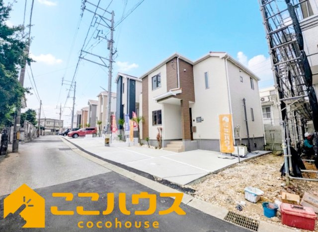 宜野湾市嘉数2丁目　新築戸建て　全8棟　B号棟の前面道路含む現地写真|長期優良住宅認定物件です！
