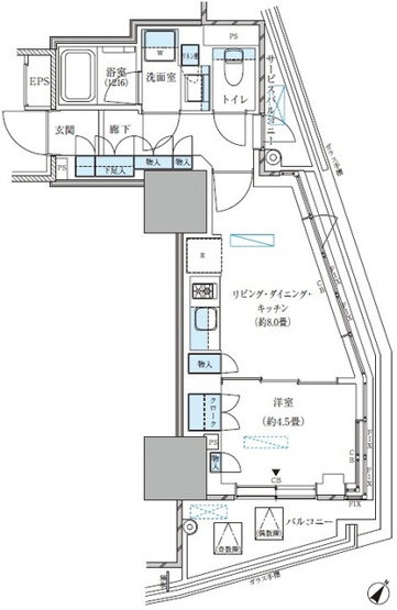 【間取り】 | パークアクシス五反田スカイタワー