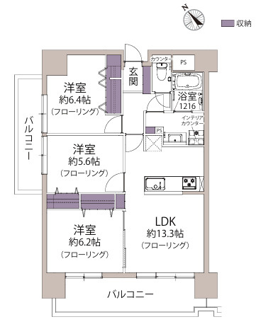 【間取り】 | 箱崎アーバンエクセル37☆仲介手数料無料☆