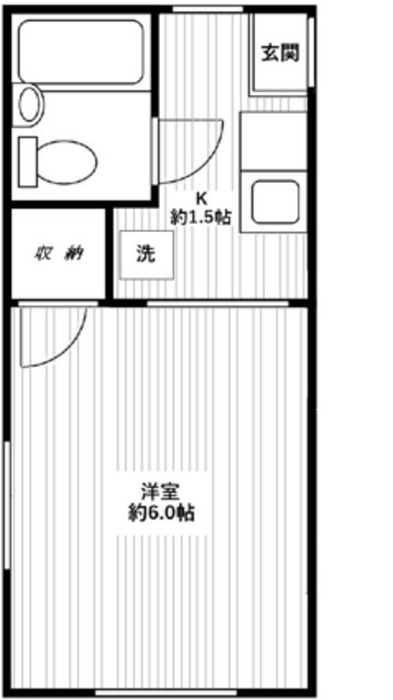 高橋荘の間取り|間取りです。