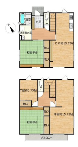 八戸市大字糠塚字五郎兵衛前の間取り