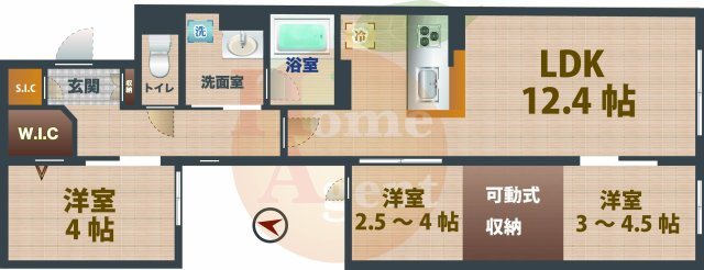 【間取り】 | グランパセオ鷺ノ宮 | 3LDKのお部屋です。