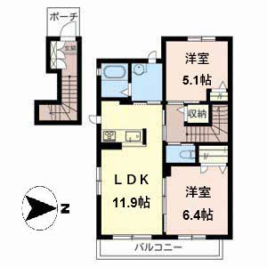 シャーメゾン八幡の間取り