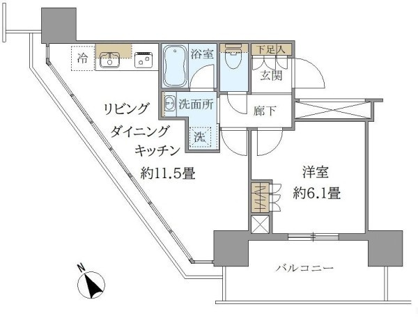 Ｂｒｉｌｌｉａ　Ｔｏｗｅｒ　浜離宮の間取り