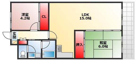 【間取り】 | フィアスコート百舌鳥陵南