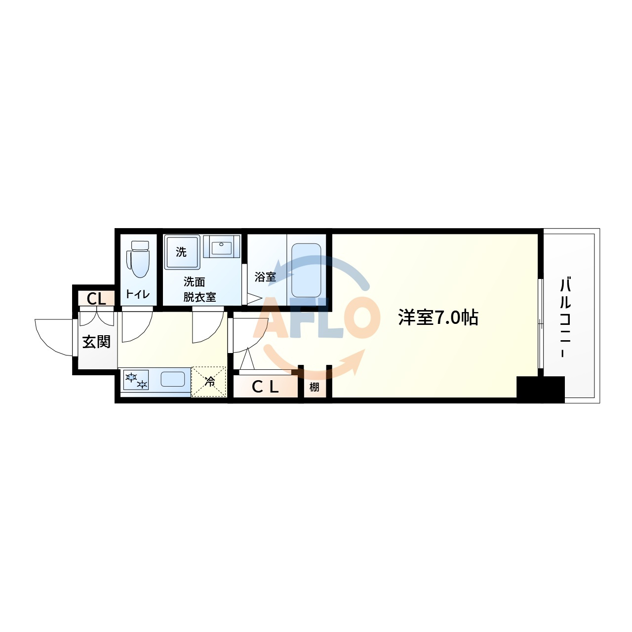 S-RESIDENCE難波大国町Tresの間取り|S-RESIDENCE難波大国町Tres　(エスレジデンスナンバダイコクチョウ)