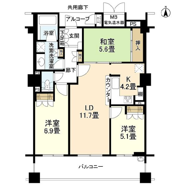 ジオタワー西宮北口の間取り