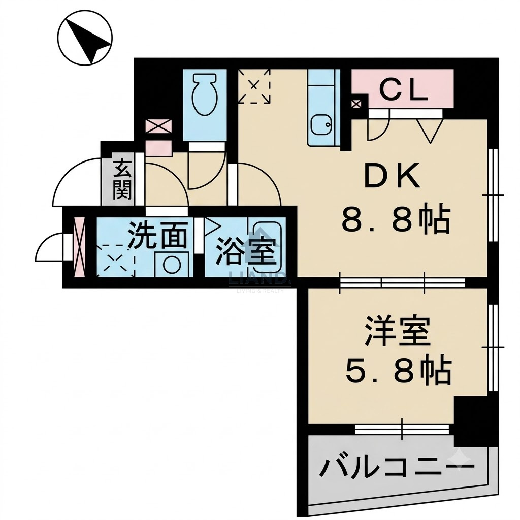 スーペリアニューハイム薬院　高宮小学校区の間取り|スーペリアニューハイム薬院