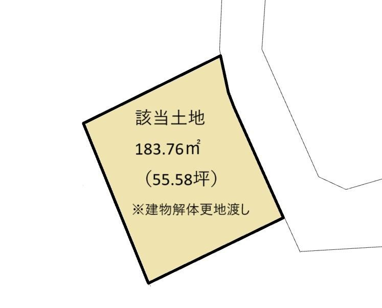 北区中撫川　1区画の土地図