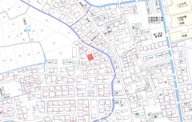 北区中撫川　1区画の地図