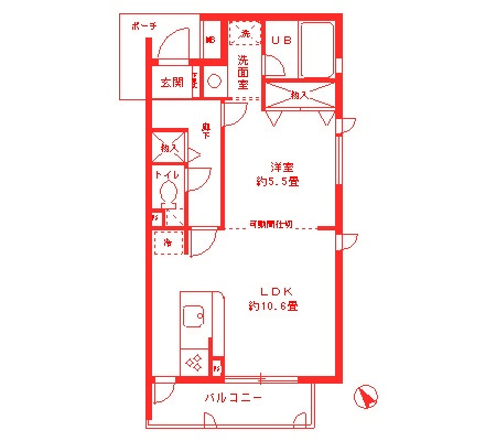 鎌倉市小町２丁目の賃貸マンションの間取り