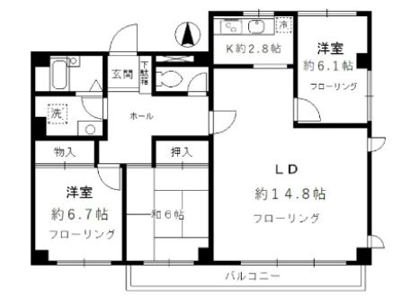 メゾンガーデニアの間取り
