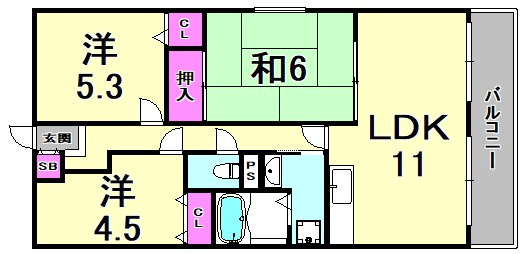 トレビアン華の間取り