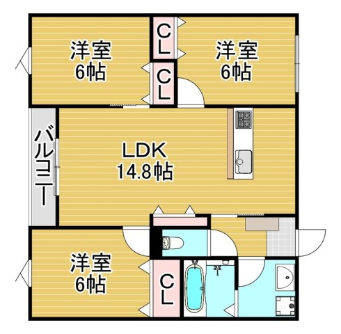 【間取り】 | Taormina下府　★プライスホームなら仲介手数料が無料です★