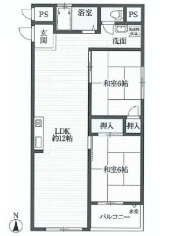 香櫨園第2コーポラスの間取り|全室６帖以上　収納付きのゆとりある室内
2026年7月　畳表替え・襖張替
