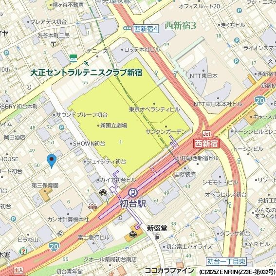 プロスペクト初台の地図