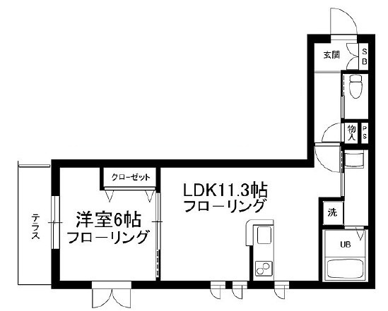 Ｂ−Ｆｌａｔの間取り|間取りです。