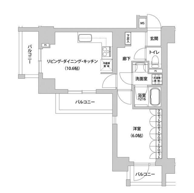メトロステージ上野の間取り|間取りです。