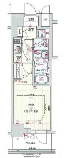 プレサンスジェネ浅草EASTの間取り|間取りです。