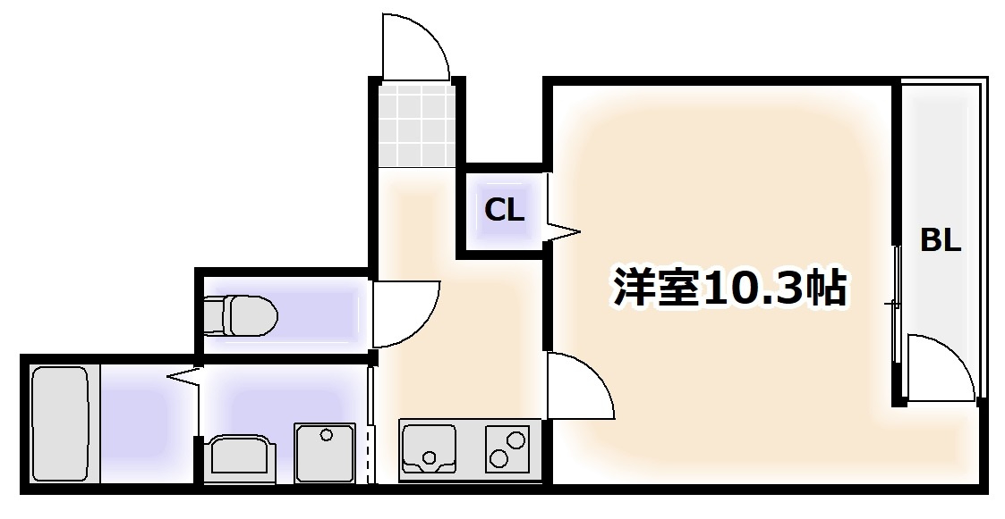 フジパレス遠里小野Ⅱ番館の間取り