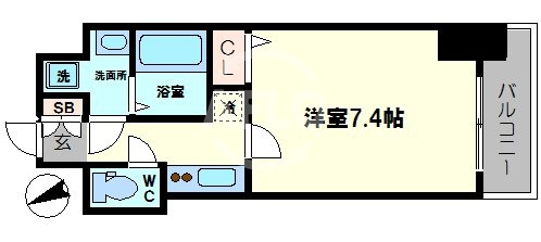S-RESIDENCE緑橋駅前の間取り|S-RESIDENCE緑橋駅前　間取り