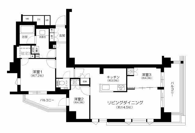 クレヴィア用賀の間取り