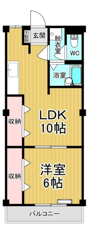【間取り】 | ロイヤルハイツ | カップルさんにオススメのお部屋です♪