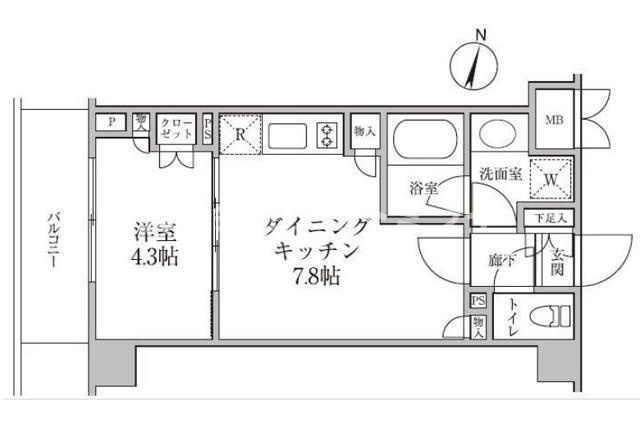 レジディア神楽坂Ⅱの間取り