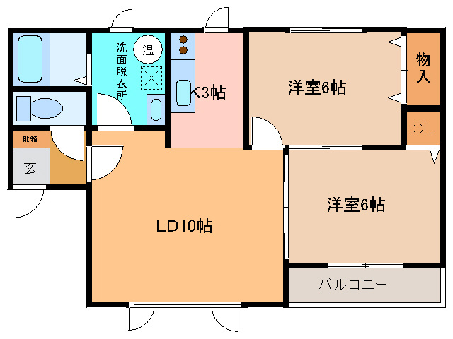 ウッディ帯広の間取り