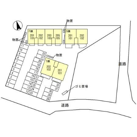 プルーリオン　F棟の区画図
