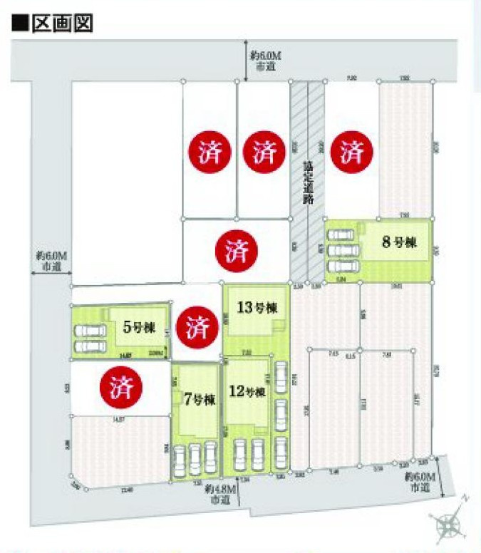 碧南市入船町7丁目26番他『仲介手数料無料』新築一戸建て・建売の区画図