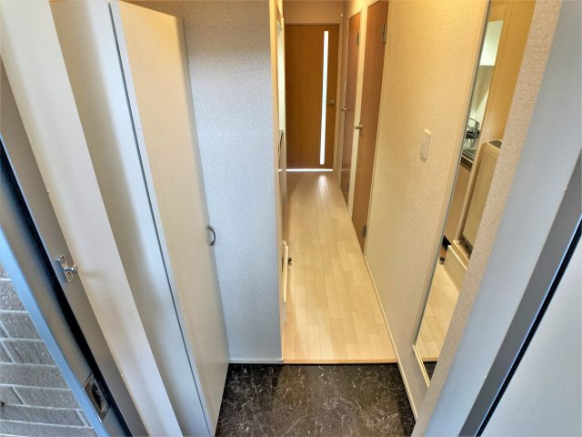 レオネクストレインボーの玄関|明るい玄関です