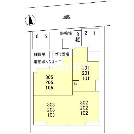 ココルトリシアの区画図