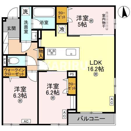 ココルトリシアの間取り