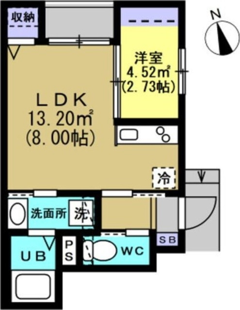 グランドール若林Ⅰの間取り
