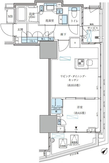 【間取り】 | パークアクシス五反田スカイタワー